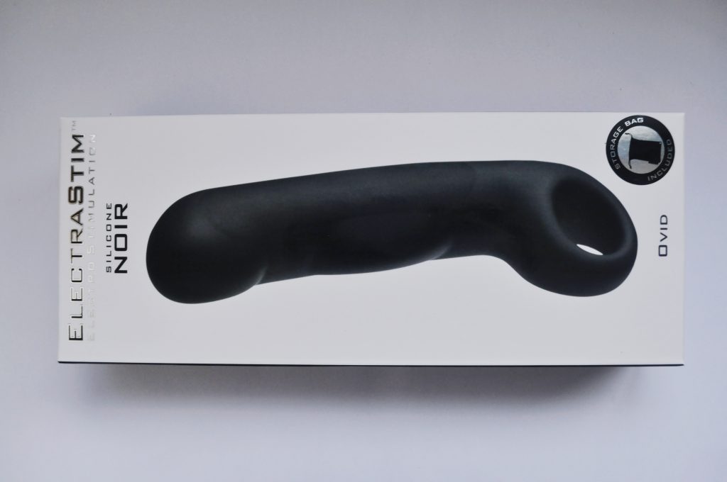 Photo of the Paloqueth Dual Density Dildo Packaging. A plain cardboard rectangular box. 