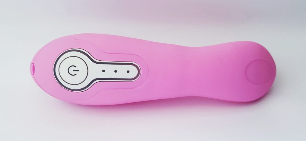 Back of the Joymatic Intelligent Touch Vibrator